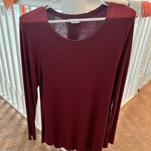 Bella Ribbed Maternity Pajama Set | Maroon - Large